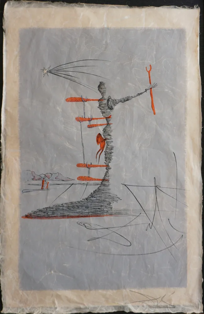 リトグラフ Dali - The Woman in The Cosmos Dominating The World