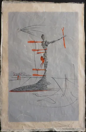 リトグラフ Dali - The Woman in The Cosmos Dominating The World