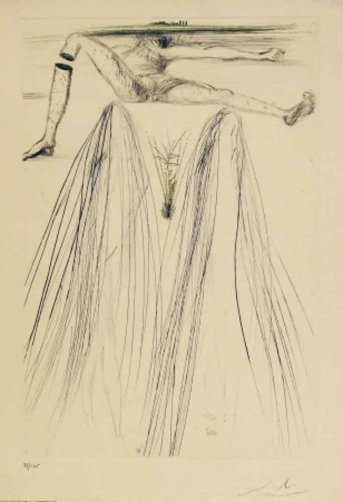 エッチングと　アクチアント Dali - Tristan et Iseult - The Giant Beliagog