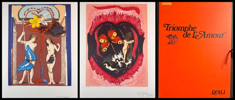 リトグラフ Dali - Triumph of Love Suite with Original Portfolio Case
