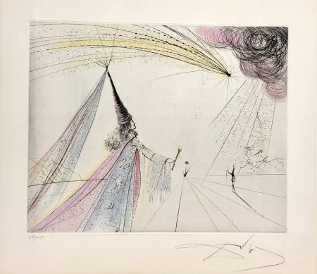 エッチング Dali - Urania from Suite Les Muses 