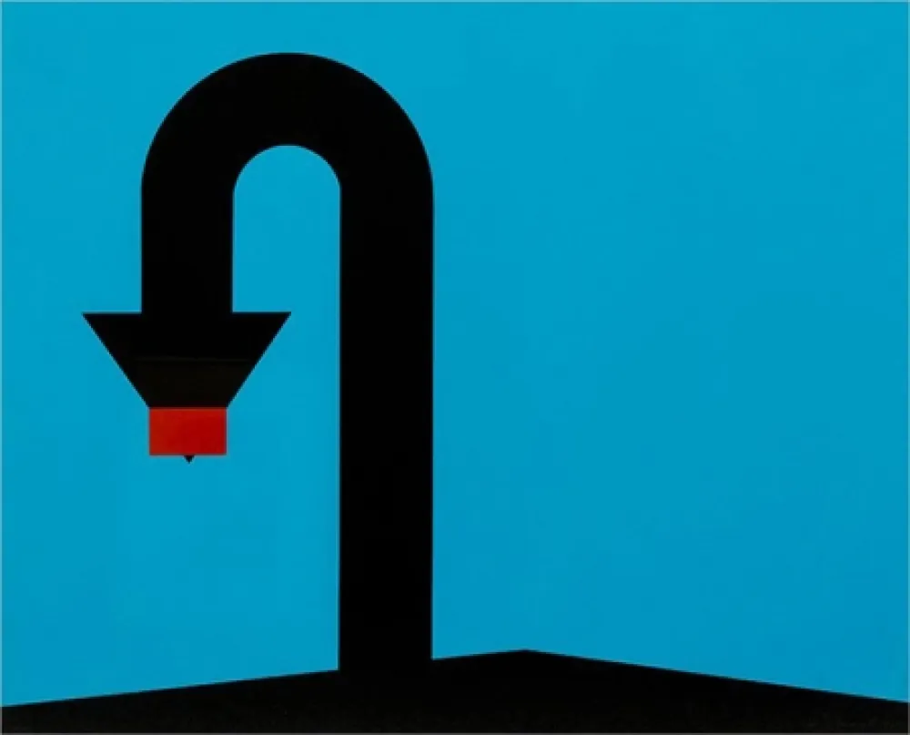 リトグラフ D'arcangelo - ARROW WITH RED END