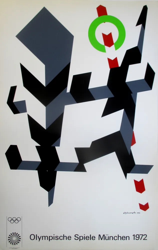 シルクスクリーン D'arcangelo - OL 1972 - original colour silkscreen