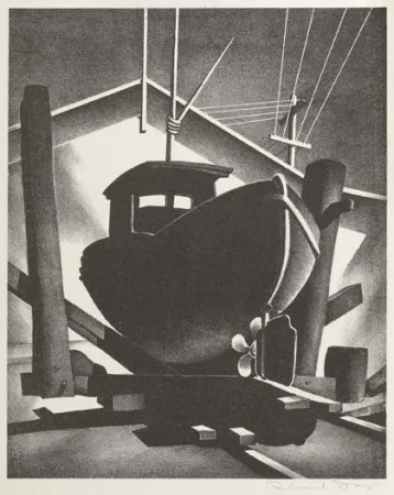 リトグラフ Day - Boat on the Ways