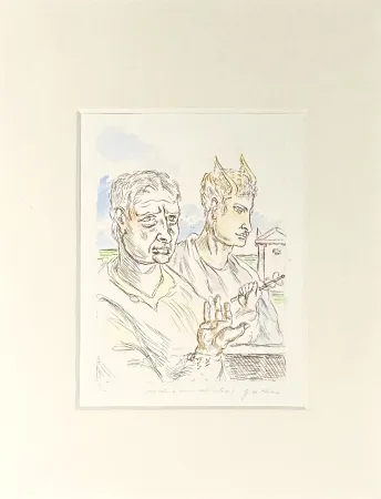 彫版 De Chirico - Autoritratto con Mercurio