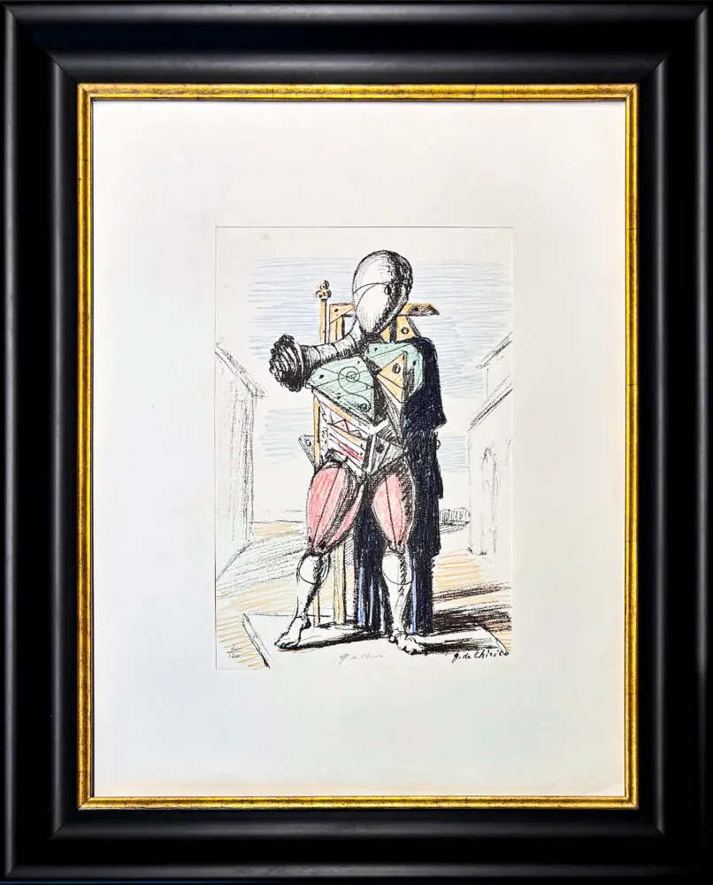 リトグラフ De Chirico - Giorgio De Chirico (1888–1978) - Manichino - 6-colour lithography - 1964
