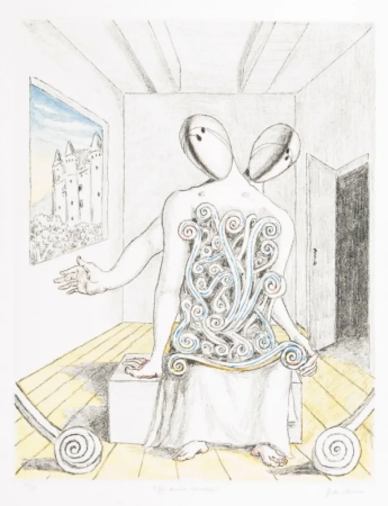 リトグラフ De Chirico - Gli amici orientali