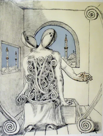 リトグラフ De Chirico - I miei amici orientali