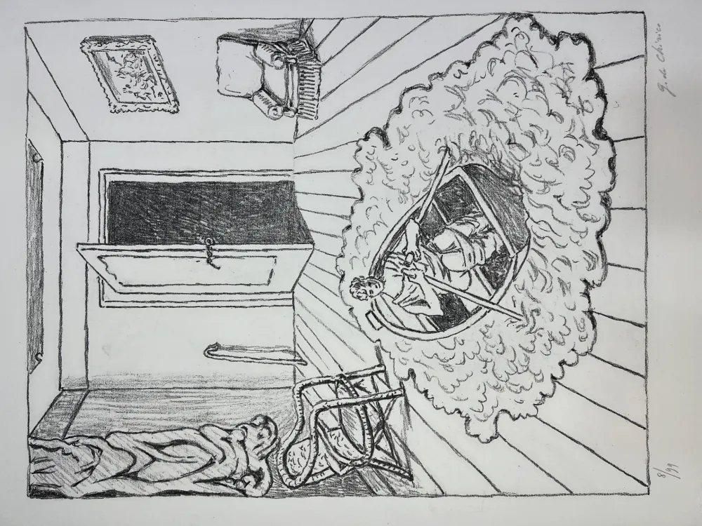 リトグラフ De Chirico - Il ritorno di Ulisse