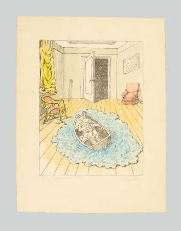 リトグラフ De Chirico - Il ritorno di Ulisse