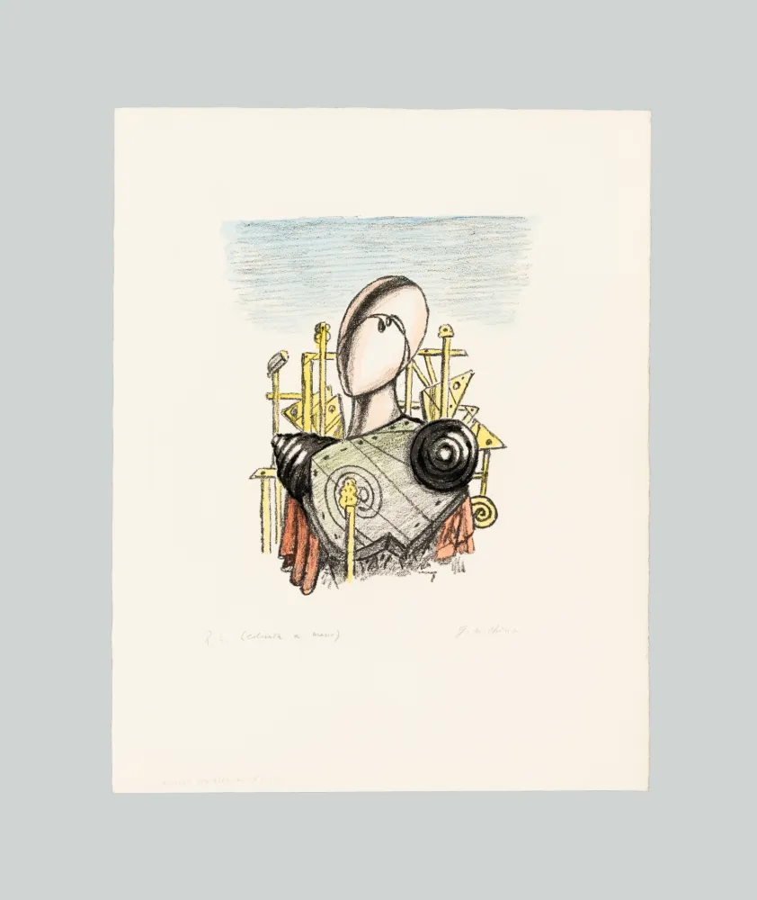 リトグラフ De Chirico - Il trofeo