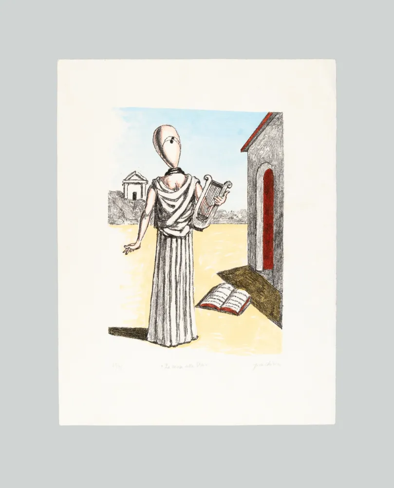 リトグラフ De Chirico - La Musa della Storia