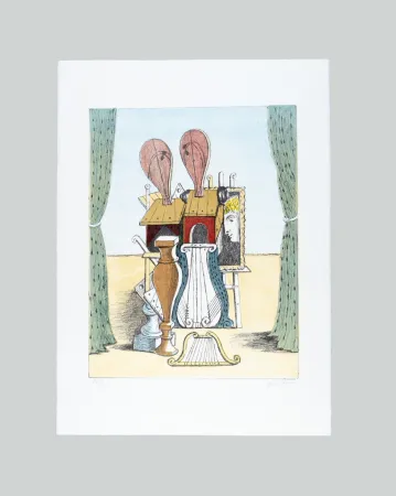 リトグラフ De Chirico - Le Muse della Musica