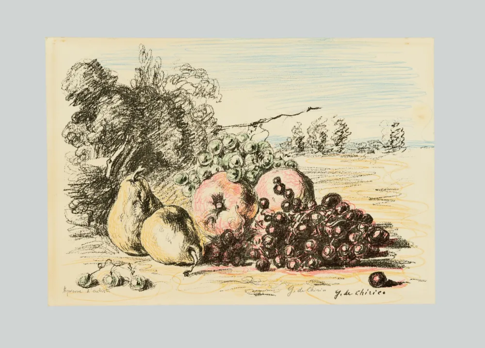 リトグラフ De Chirico - Natura morta