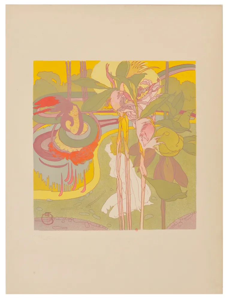 リトグラフ De Feure - Dans le Rêve