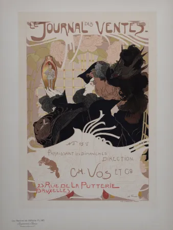 リトグラフ De Feure - Le Journal des Ventes, Les Maitres de L’Affiche, 1899