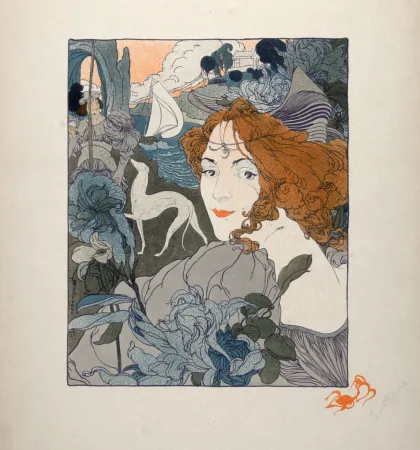 リトグラフ De Feure - Le Retour, 1897 - Hand-signed