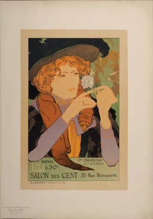 リトグラフ De Feure - Les Maîtres de l'Affiche : Salon des Cent, 1896