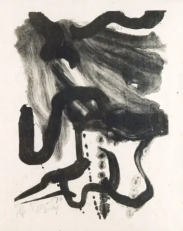 リトグラフ De Kooning - Woman with long hair and corset