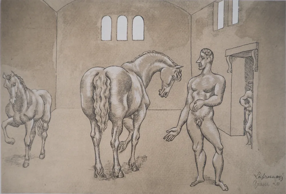 リトグラフ De La Fresnaye - Ecurie fantastique