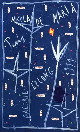 リトグラフ De Maria - Affiche lithographique d'exposition