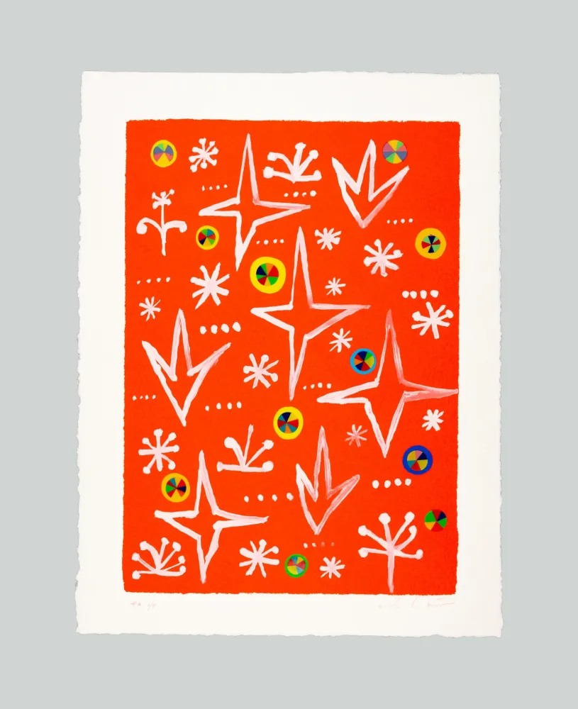 シルクスクリーン De Maria - Ispirazione ed illuminazione nel Regno dei Fiori