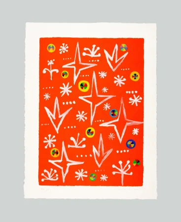 シルクスクリーン De Maria - Ispirazione ed illuminazione nel Regno dei Fiori