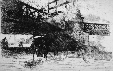 エッチング De Nittis - Vue pris à Londres