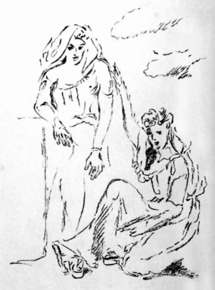 リトグラフ De Pisis - Carmi di Catullo XI