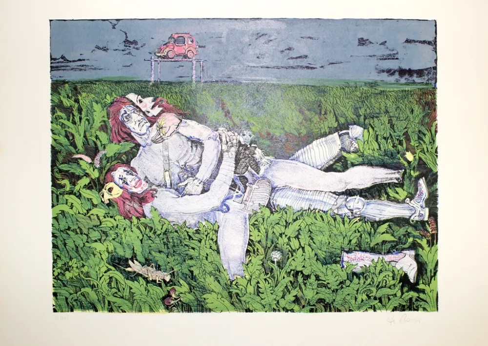 リトグラフ De Rosa - Couple