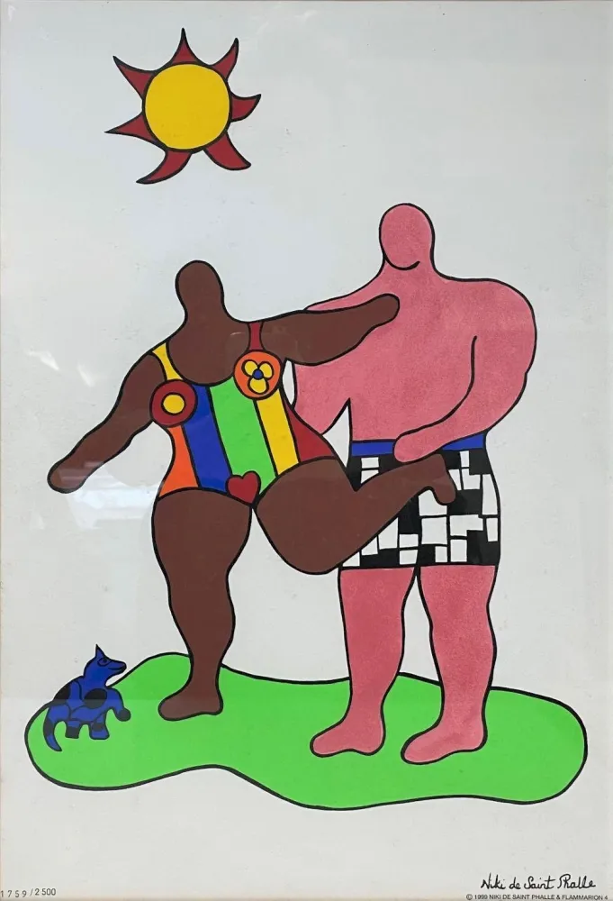 シルクスクリーン De Saint Phalle - Couple de baigneurs