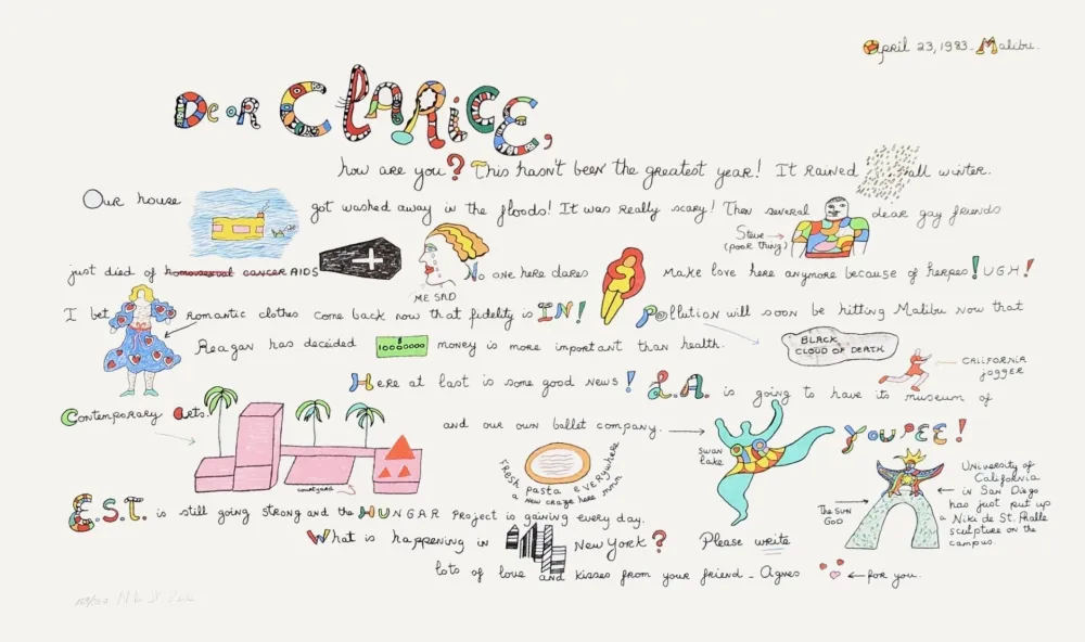 シルクスクリーン De Saint Phalle - Dear Clarice