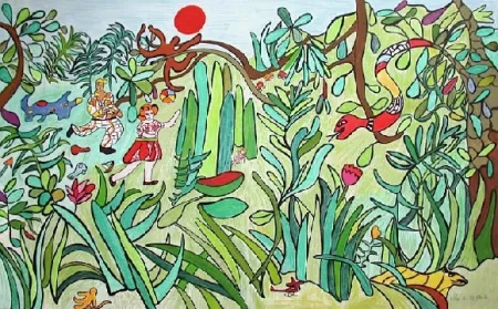 リトグラフ De Saint Phalle - La  jungle 