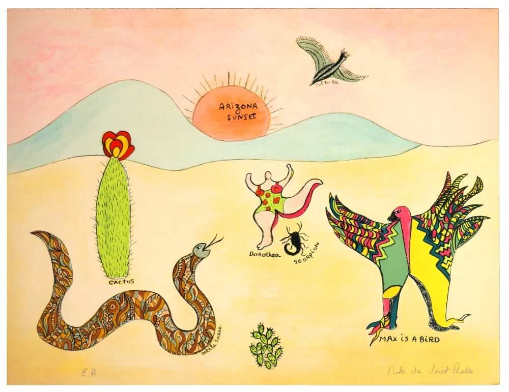 リトグラフ De Saint Phalle - Max is a bird