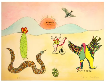 リトグラフ De Saint Phalle - Max is a bird