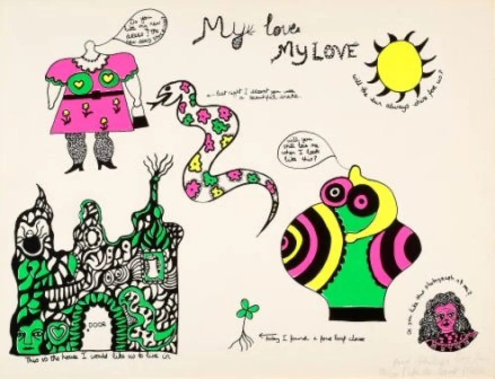 シルクスクリーン De Saint Phalle - My love,my love