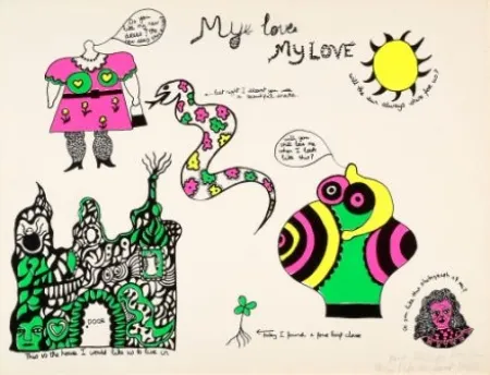 シルクスクリーン De Saint Phalle - My love,my love