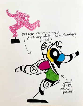 リトグラフ De Saint Phalle - Nanas - Jane