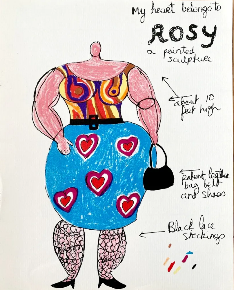 リトグラフ De Saint Phalle - Nanas - Rosy