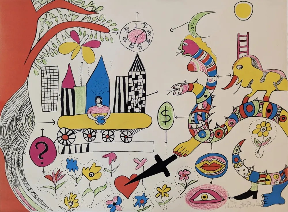 リトグラフ De Saint Phalle - Rêve d'une jeune fille 