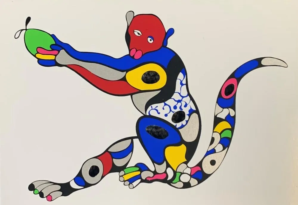シルクスクリーン De Saint Phalle - Singe à la mangue
