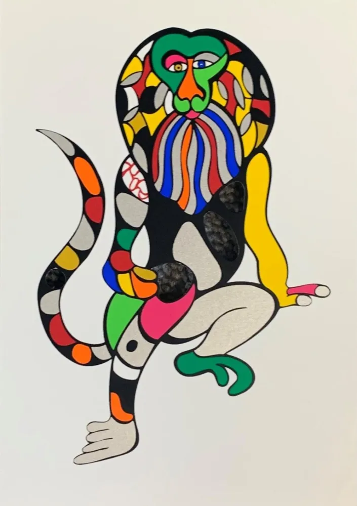 シルクスクリーン De Saint Phalle - Singe-Lion