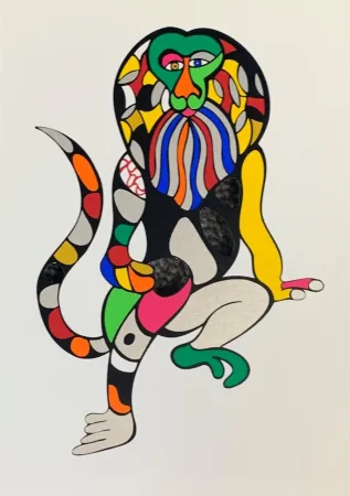 シルクスクリーン De Saint Phalle - Singe-Lion