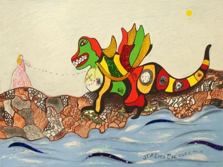 リトグラフ De Saint Phalle - Strength Card No.11 