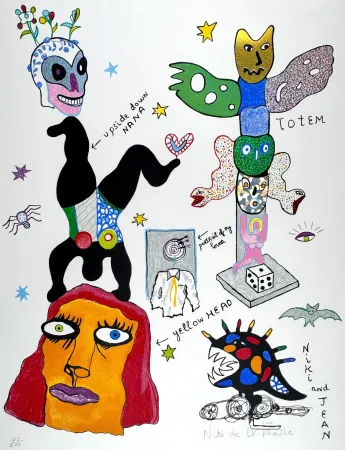 リトグラフ De Saint Phalle - Totem 