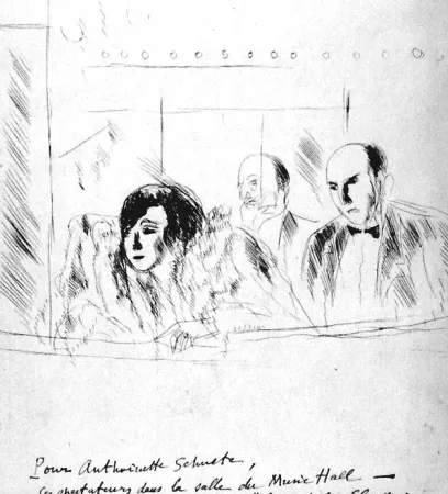 エッチング De Segonzac - Salle de Music-Halle