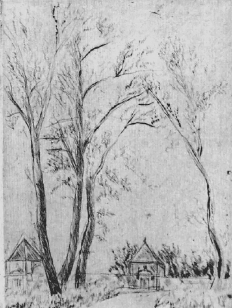 エッチング De Segonzac - Versailles, la Menagérie