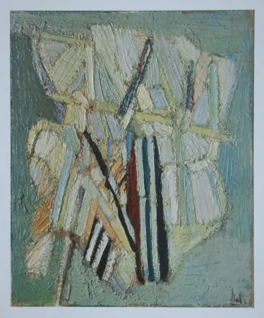 リトグラフ De Stael - Composition Céladon