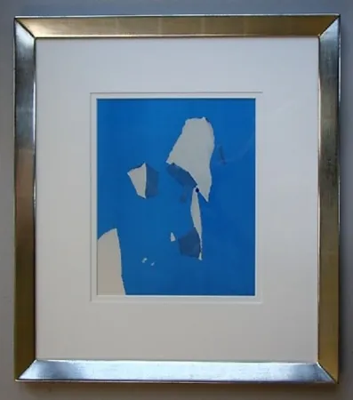 ステンシル De Stael - Composition sur fond bleu ciel