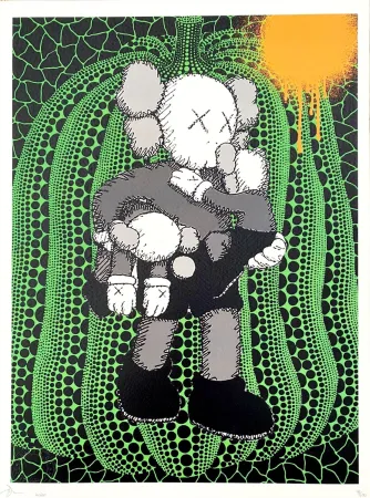 デジタル版画 Death Nyc - Kaws Green Pumpkin